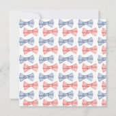 Rosa und blaue Bögen - Party für Geschlechtsverkeh Einladung (Rückseite)