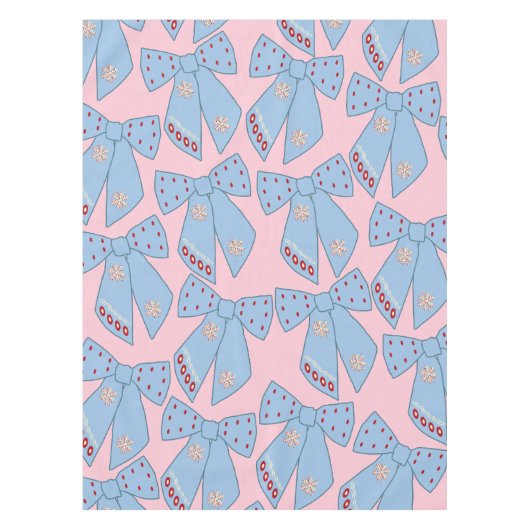 Rosa und blaue Bogen Tischdecke (Vorderseite)