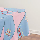 Rosa und blaue Bogen Tischdecke (Beispiel)