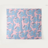 Rosa und blaue Bogen Wandteppich (Vorderseite (Horizontal))