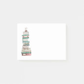 Rosa und blaue Bookstack klebrige Anmerkungen Post-it Klebezettel (Vorderseite)