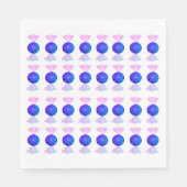 Rosa und blaue Candy-Servietten Serviette (Vorderseite)