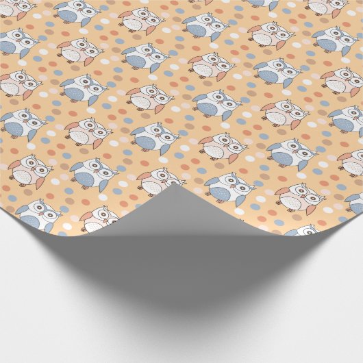 Rosa und blaue Cartoon - Würfel mit Punkt-Muster Geschenkpapier (Ecke)