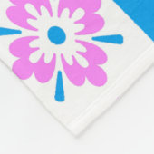 Rosa und blaue Damaskus Fleecedecke (Ecke)