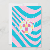 Rosa und blaue Diskothek, Party Art, Preppy, 80er Einladung (Vorderseite)