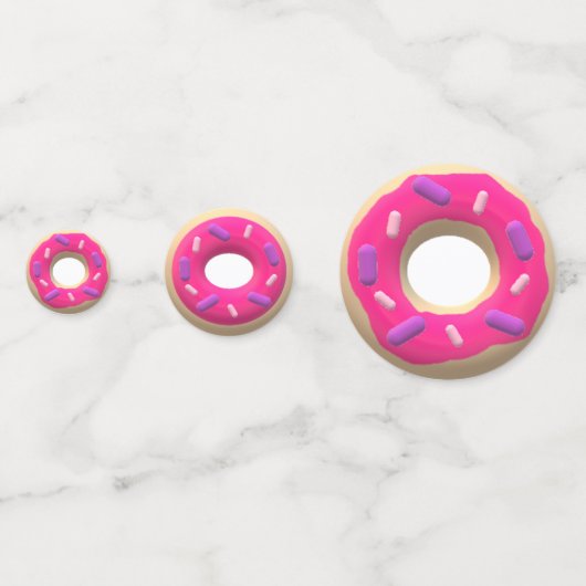 Rosa und blaue Donuts Konfetti (Rückseiten)