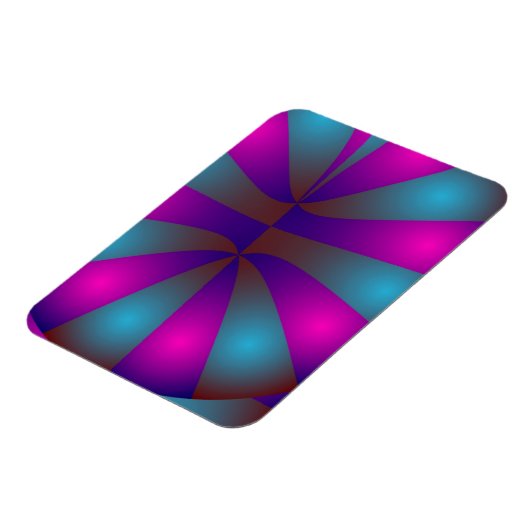 Rosa und blaue Donuts Magnet (Linke Seite)