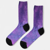 Rosa und blaue dunkle Sturmwolken Socken (Linkes Detail)
