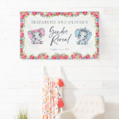 Rosa und blaue Elefanten-Rose Geschlechtsverkehr Banner (Insitu)