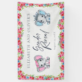 Rosa und blaue Elefanten-Rose Geschlechtsverkehr Banner (Vertikal)