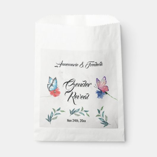 Rosa und blaue Farbe Geschenktütchen (Vorderseite)