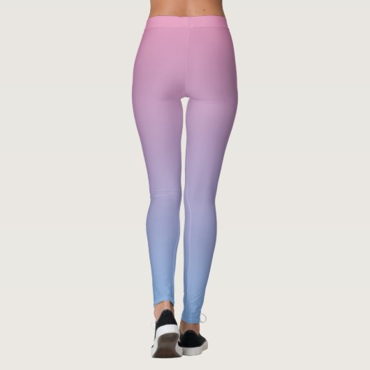 Rosa und blaue Farbe Leggings (Rückseite)