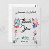 Rosa und blaue Farbe Postkarte (Vorne/Hinten)