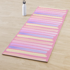 Rosa und blaue Farbe Streifen Reversible Paste Yogamatte