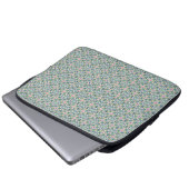 Rosa und blaue Fliesen Laptopschutzhülle (Vorne Knopf)