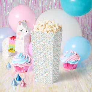 Rosa und blaue florale Grandmillennial Geschenkschachtel