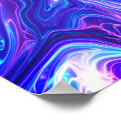 Rosa und blaue Galaxie Abstrakt Poster (Ecke)