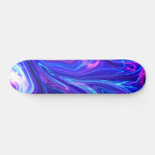 Rosa und blaue Galaxie Abstrakt Skateboard (Horizontal)