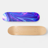 Rosa und blaue Galaxie Abstrakt Skateboard (Horizontal)