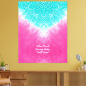 Rosa und blaue Gefärbte Krawatte mit Mandala Sway Leinwanddruck (Insitu (Wohnzimmer))