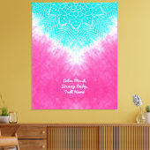 Rosa und blaue Gefärbte Krawatte mit Mandala Sway Leinwanddruck (Insitu (Wohnzimmer))