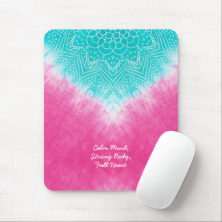Rosa und blaue Gefärbte Krawatte mit Mandala Sway Mousepad
