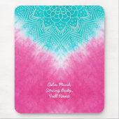 Rosa und blaue Gefärbte Krawatte mit Mandala Sway  Mousepad (Vorne)