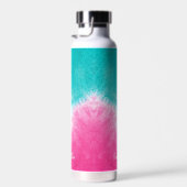 Rosa und blaue Gefärbte Krawatte mit Mandala Sway  Trinkflasche (Rechts)