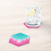 Rosa und blaue Gefärbte Krawatte mit Mandala Sway Untersetzer (Vor Ort)