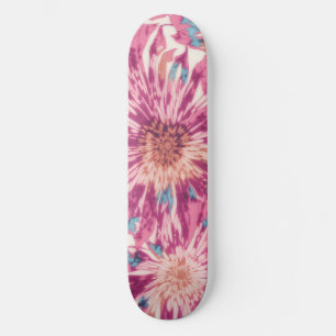 Rosa und blaue Gefärbte Krawatte Sonnenbrand Skateboard