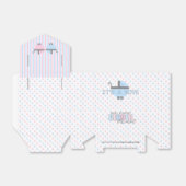 Rosa und blaue Gender-Reveal-Baby-Dusche Geschenkschachtel (Ungefaltet)