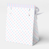 Rosa und blaue Gender-Reveal-Baby-Dusche Geschenkschachtel (Rückseite)