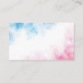 Rosa und blaue Geschlechtsorgane zeigen Party Jung Begleitkarte (Rückseite)