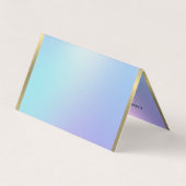 Rosa und blaue Goldakzente Visitenkarte Visitenkarten (Rückseite)