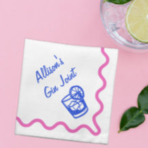 Rosa und blaue handgezeichnete Cocktailglas indivi