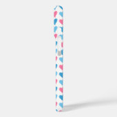 Rosa und blaue Herzen Valentine Case-Mate iPhone Hülle (Rückseite / Links)