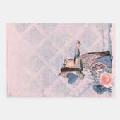 Rosa und blaue Herzkönigin Geschenkpapier Set (Vorderseite 3)