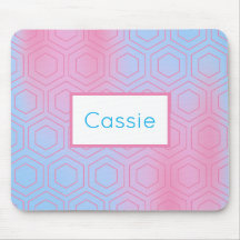 rosa und blaue Hexagon Custom Modern Pastel