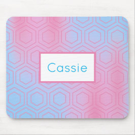 rosa und blaue Hexagon Custom Modern Pastel Mousepad