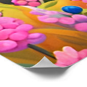 Rosa und Blaue Hirsche Poster (Ecke)