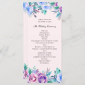 Rosa und blaue Hochzeit mit Blumen. Blume Programm (Vorne/Hinten)