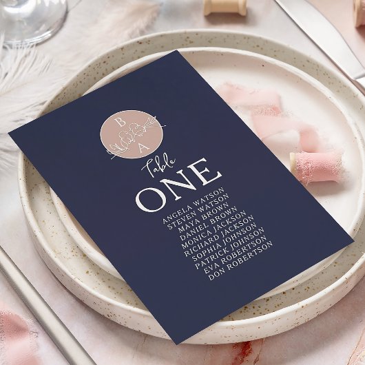 Rosa und blaue Hochzeitskarte