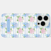 Rosa und Blaue Hortensien gestreift Case-Mate iPhone Hülle (Rückseite (Horizontal))