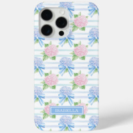 Rosa und Blaue Hortensien gestreift Case-Mate iPhone Hülle