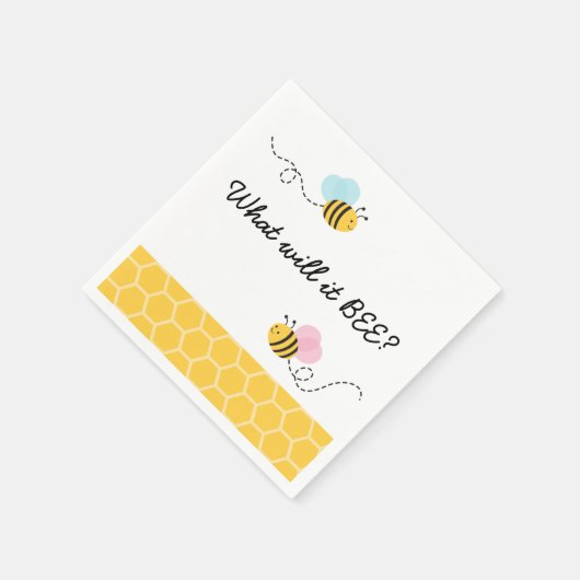 Rosa und blaue Hummelkugel Serviette (Ecke)