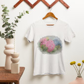 Rosa und blaue Hydrangeas T-Shirt