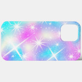Rosa und blaue Iridescent Sparkor Case-Mate iPhone Hülle (Rückseite (Horizontal))
