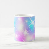 Rosa und blaue Irideszierende knackige Tasse (Mittel)