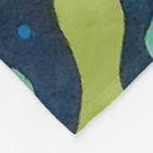 Rosa und blaue kosmische Pop Fleecedecke (Ecke)