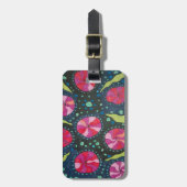 Rosa und blaue kosmische Pop Gepäckanhänger (Vorderseite vertikal)